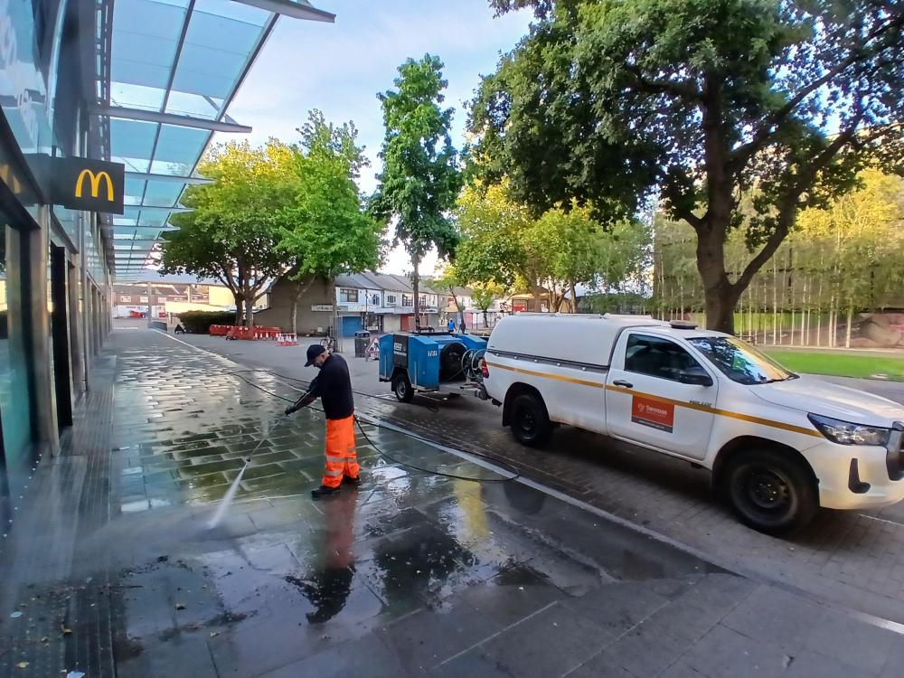 Council making clean sweep of grimy town centre