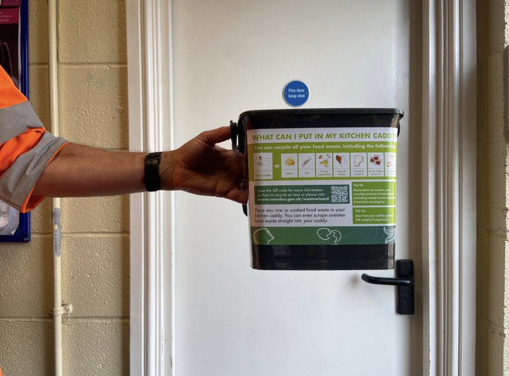 Swindon expands food waste recycling to flats