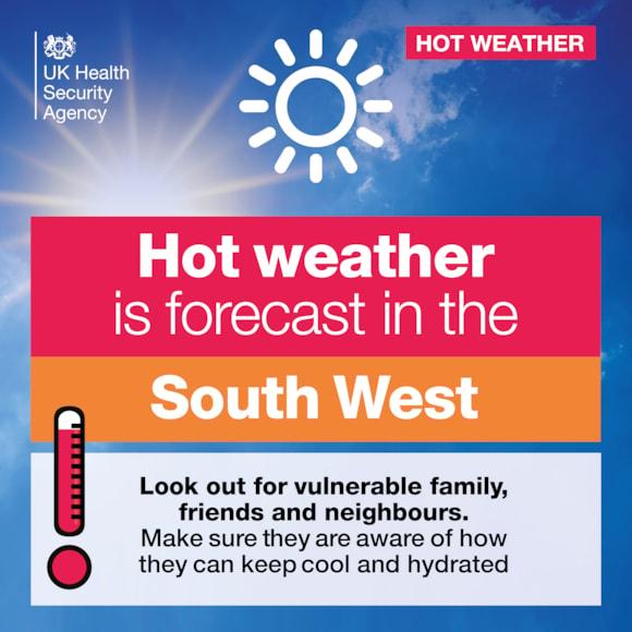 Official hot weather warning runs until Monday