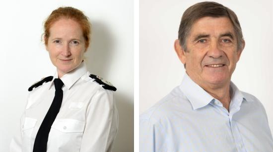 Chief Constable Catherine Roper and PCC Philip Wilkinson