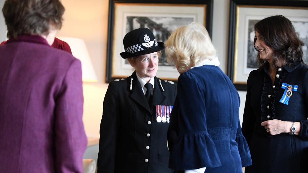 Her Majesty in conversation with Chief Constable Catherine Roper
