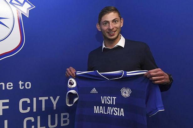 Emiliano Sala after signing for Cardiff
