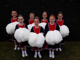 Britannia Miniettes wearing their new uniforms