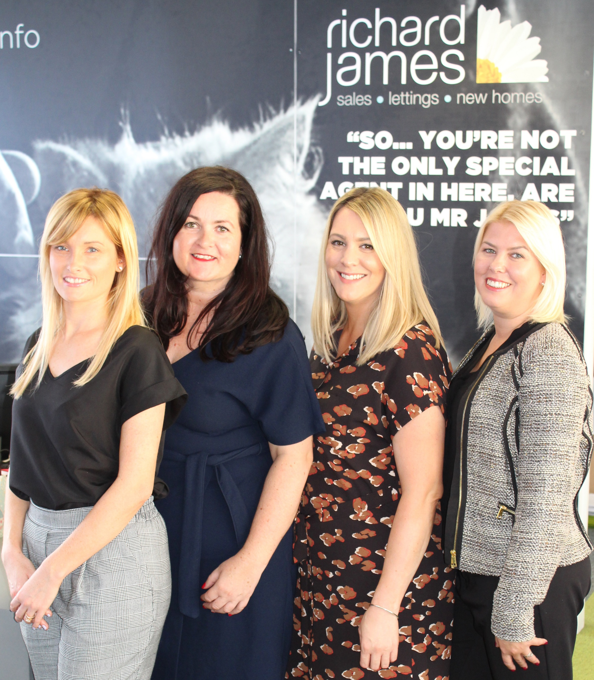 Joanna Hill, Rebecca Barrett, Nicola Bint and Caroline Shaefer of Richard James Estate Agents
