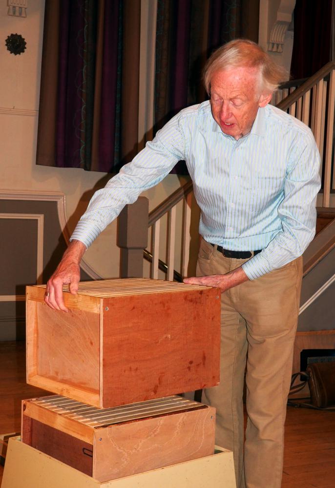 Robert Smith NDB gives a beekeeping demonstation at the Wiltshire Bee & Honey Day