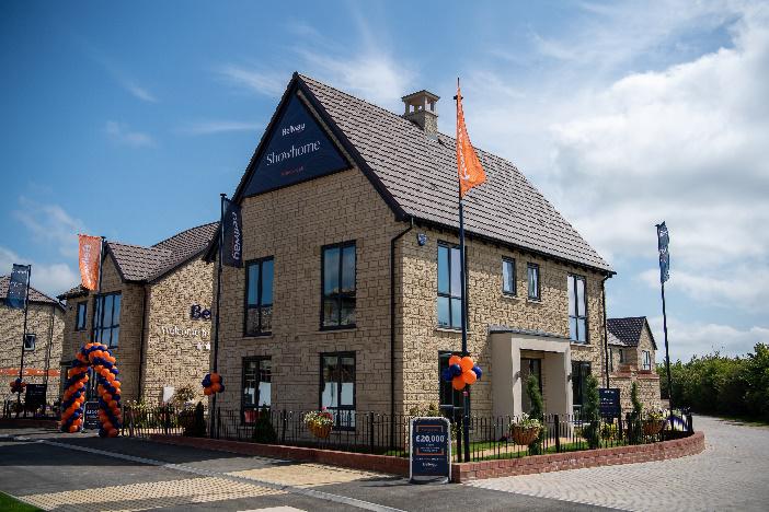 Outside the Bowyer showhome at Redlands Grove near Swindon where Bellway South West welcomed house-hunters at the showhome launch event on Saturday 3 June.