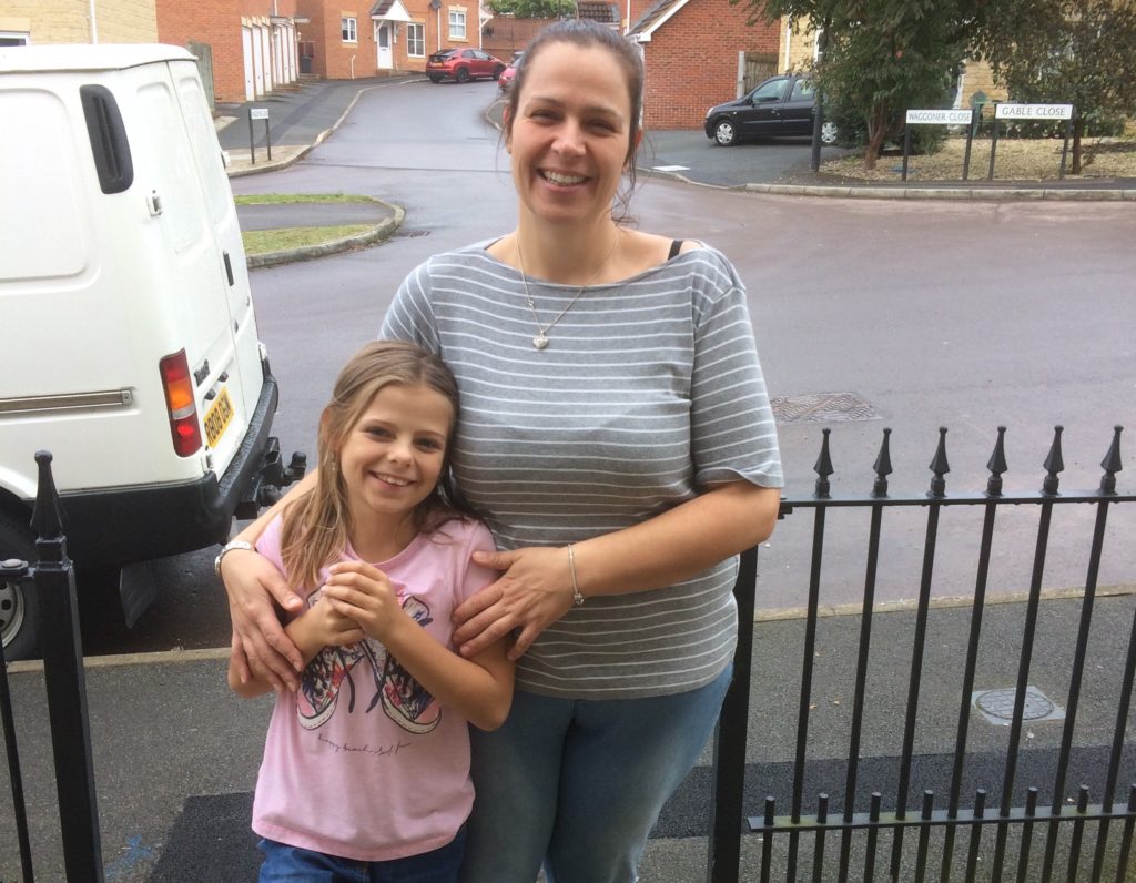 Kerry Mansfield of Abbey Meads with daughter Davina