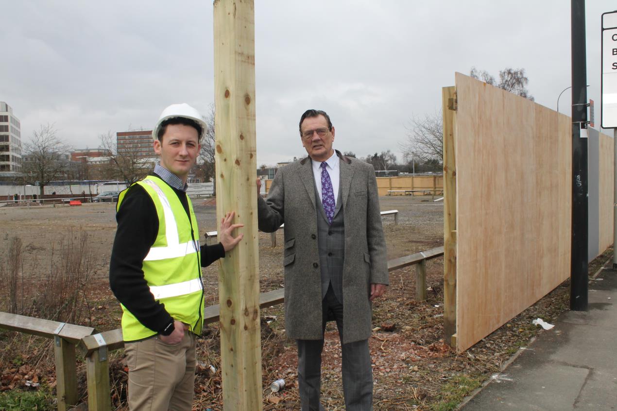Work to prepare town centre site for regeneration gets underway.